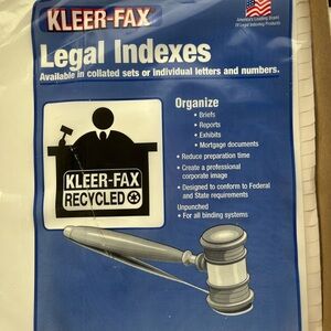 Kleer-fax Legal indexes